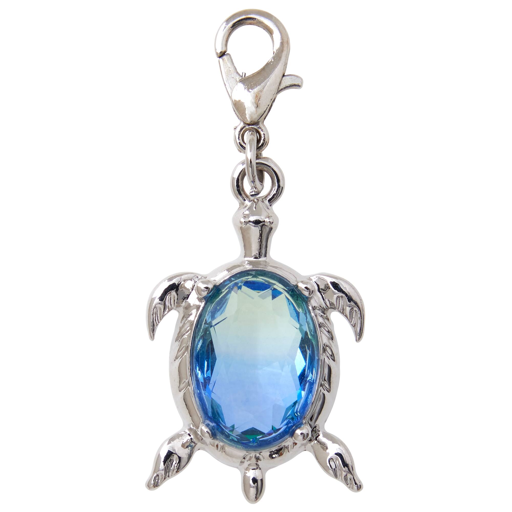 Charmalong™ Rhodium Tortoise Charm by Bead Landing™